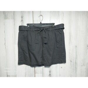 Eddie Bauer Women's Size 16 Gray Linen Blend Shorts